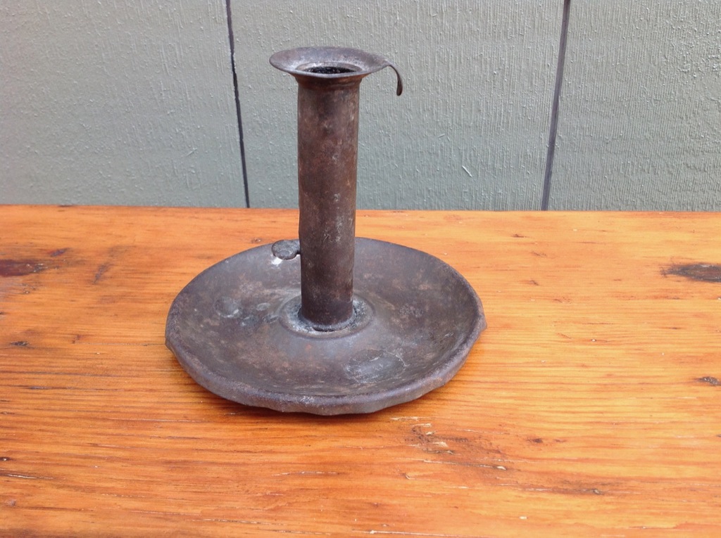  EARLY 19th CENTURY TIN CANDLESTICK 
