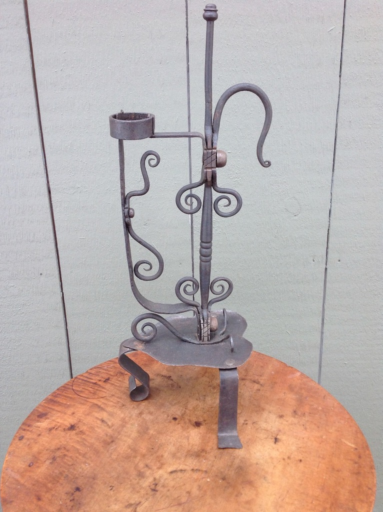 WROUGHT STEEL TABLE CANDLEHOLDER-19th CENTURY